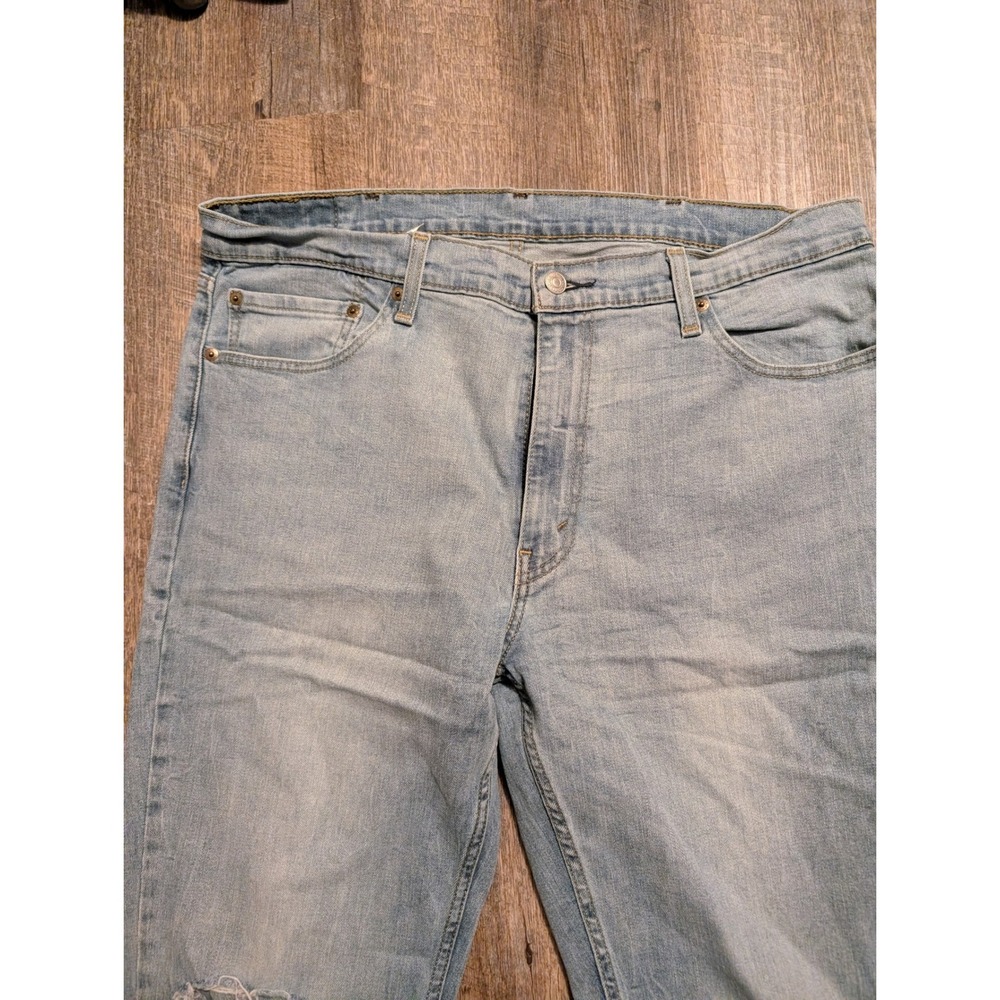 Levis 511 Slim Fit Mens 38/34 Lot of 2 Light Wash Ripped Distressed Denim Jeans - Picture 16 of 16
